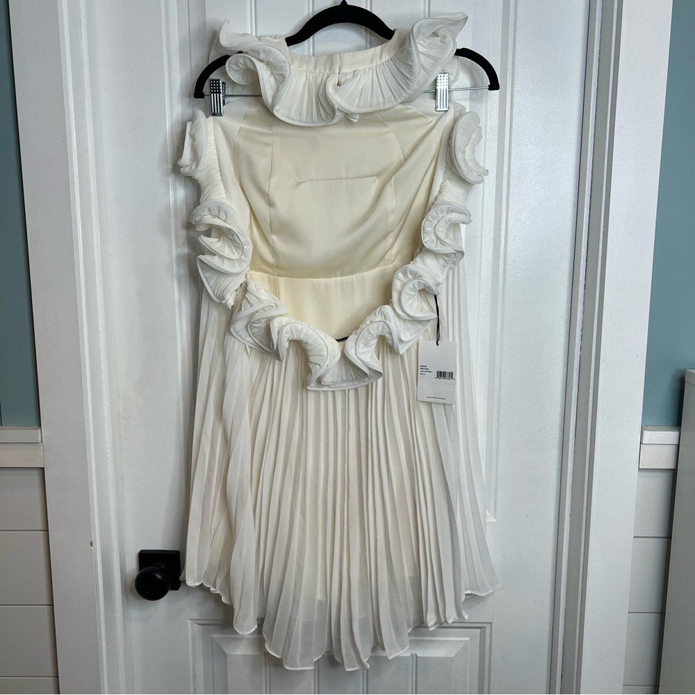 AMUR Mimi Halter Neck Frill Off White Mini Dress.‎ Size 8. NWT. - Picture 7 of 17